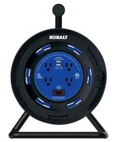Hot Sale Kobalt Shop 4 Kobalt Extension Cord Accessories 4-Outlet KOBALT Black/Blue Cord Reel 2-USB w/80ft 14/3 SJTW Ext Cord