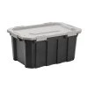Kobalt Plastic Storage Totes X-large 24-Gallon (96-Quart) Grey Tote Latching Lid