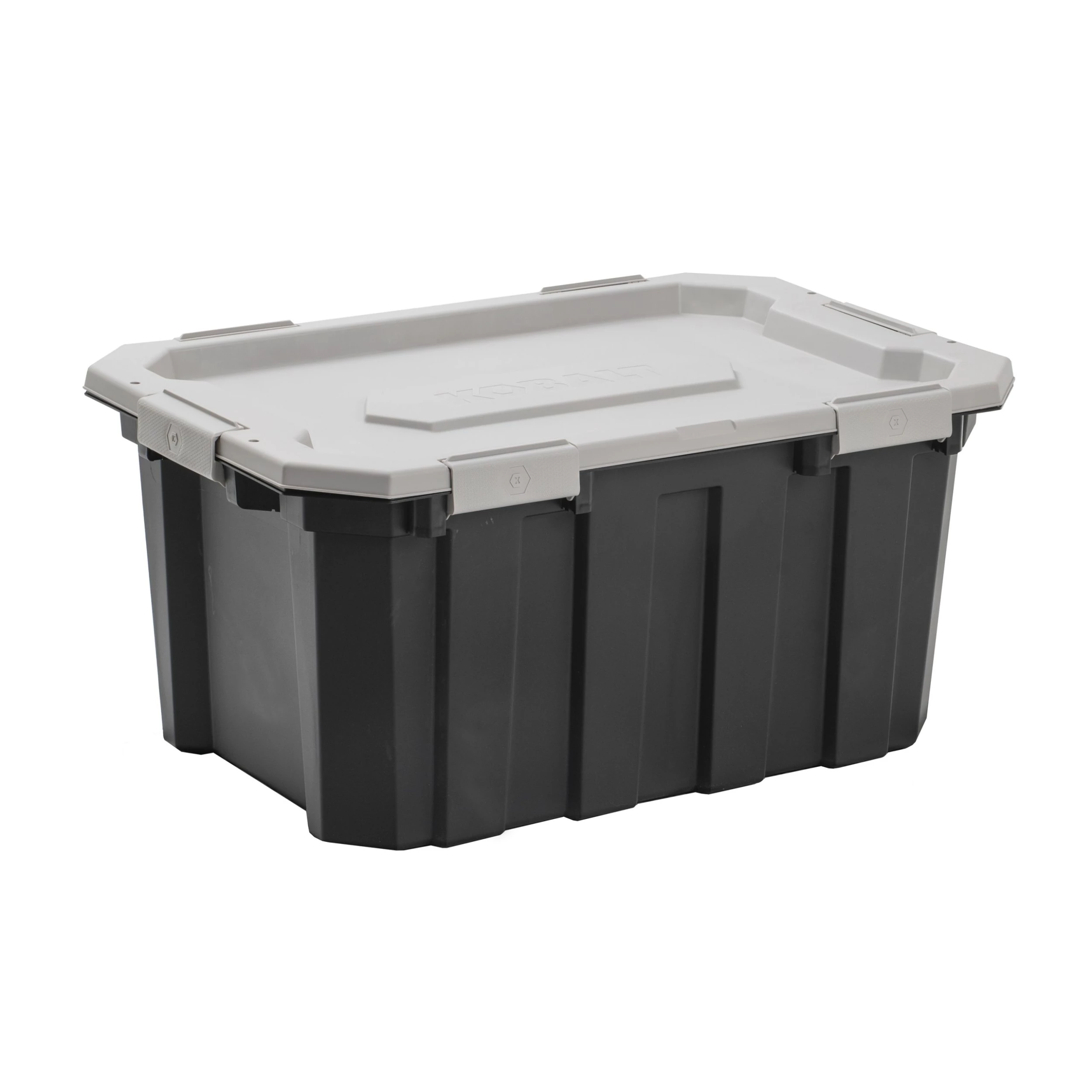 Kobalt Plastic Storage Totes X-large 24-Gallon (96-Quart) Grey Tote Latching Lid 1 Kobalt Plastic Storage Totes X-large 24-Gallon (96-Quart) Grey Tote Latching Lid