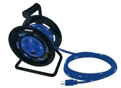 Kobalt Extension Cord Accessories 4-Outlet KOBALT Black/Blue Cord Reel 2-USB w/80ft 14/3 SJTW Ext Cord -Hot Sale Kobalt Shop 44117356 scaled