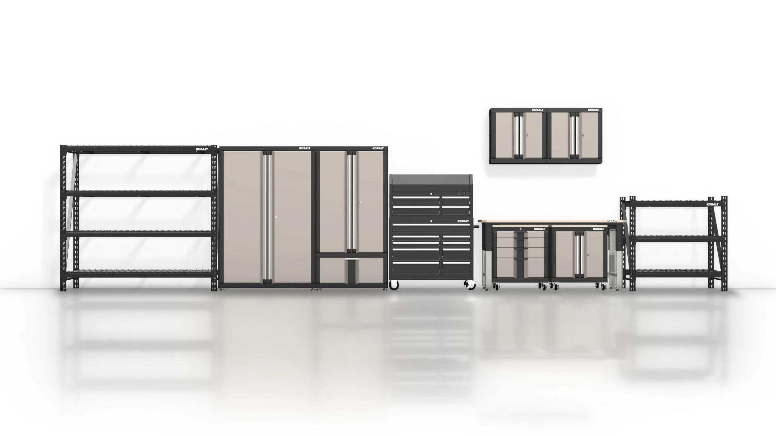 Kobalt Freestanding Shelving Units 48-in W x 24-in D x 47-in H 3-Tier Heavy Duty Steel Utility 10 Kobalt Freestanding Shelving Units 48-in W x 24-in D x 47-in H 3-Tier Heavy Duty Steel Utility - Image 10