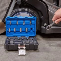 Kobalt Mechanics Tool Sets 20-Piece Standard (SAE) and Metric Combination Polished Chrome Mechanics Tool Set (1/4-in) -Hot Sale Kobalt Shop 44282274