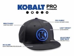 Kobalt Hats Kobalt Black Performance Ball Cap -Hot Sale Kobalt Shop 44366411