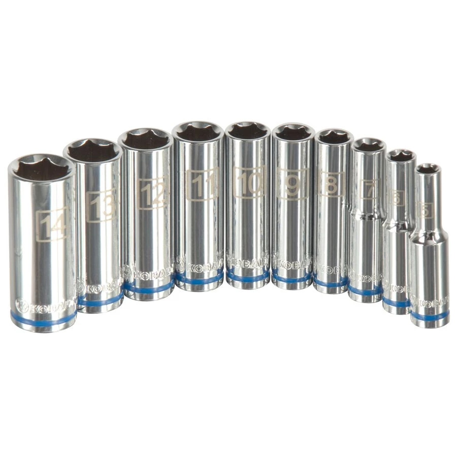 Kobalt Sockets & Socket Sets 10-Piece Metric 1/4-in Drive 6-point Set Deep Socket Set 2 Kobalt Sockets & Socket Sets 10-Piece Metric 1/4-in Drive 6-point Set Deep Socket Set - Image 2