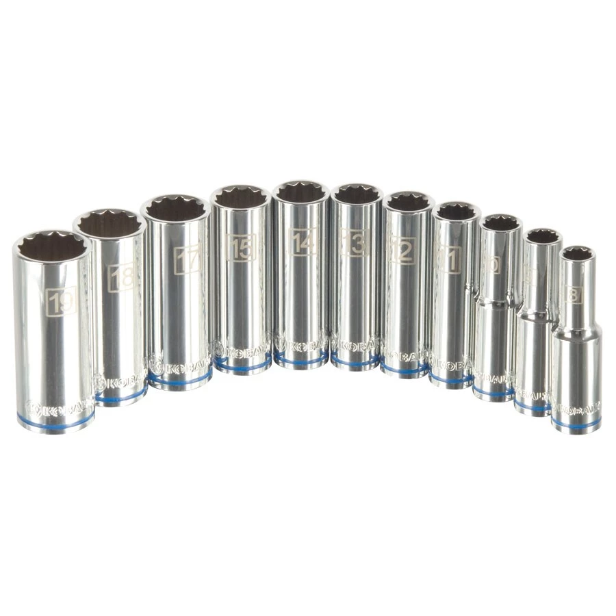 Kobalt Sockets & Socket Sets 11-Piece Metric 3/8-in Drive 12-point Set Deep Socket Set 2 Kobalt Sockets & Socket Sets 11-Piece Metric 3/8-in Drive 12-point Set Deep Socket Set - Image 2