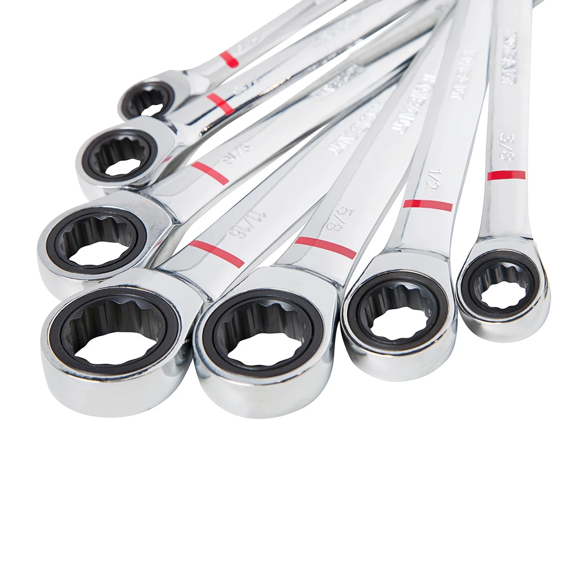 Kobalt Ratchet Wrenches & Sets 8-Piece Set 12-Point Standard (SAE) Flexible Head Ratchet Wrench Set 7 Kobalt Ratchet Wrenches & Sets 8-Piece Set 12-Point Standard (SAE) Flexible Head Ratchet Wrench Set - Image 7