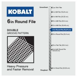 Kobalt Files 6-in Smooth Mill Round Mill File -Hot Sale Kobalt Shop 44433770