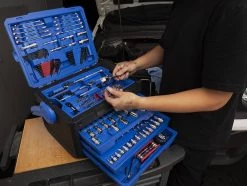 Kobalt Mechanics Tool Sets 243-Piece Standard (SAE) and Metric Combination Polished Chrome Mechanics Tool Set (1/4-in; 3/8-in) -Hot Sale Kobalt Shop 44474240 scaled