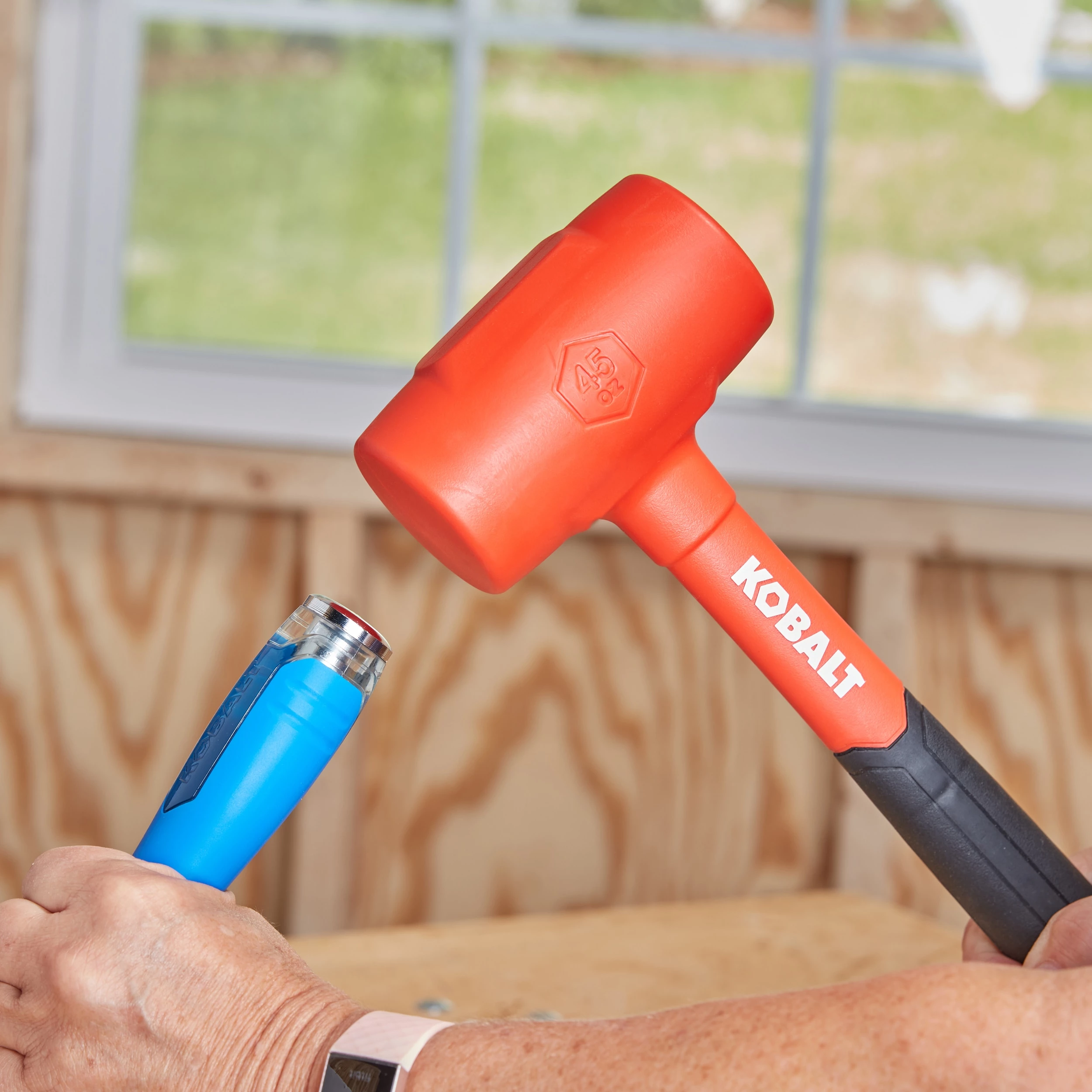 Kobalt Hammers 45-oz Smooth Face Plastic Head Plastic Dead Blow Hammer 3 Kobalt Hammers 45-oz Smooth Face Plastic Head Plastic Dead Blow Hammer - Image 3